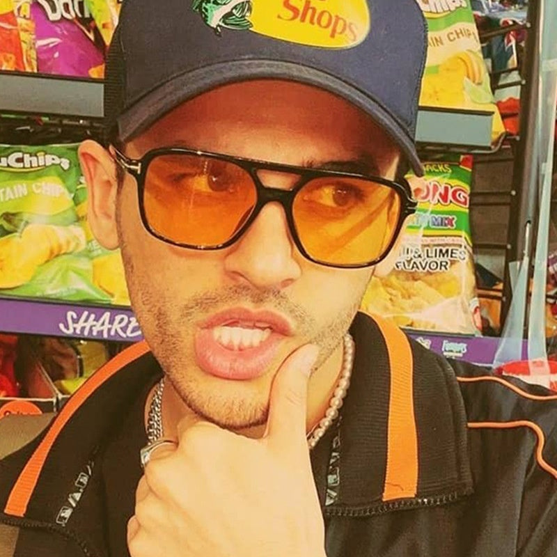 【2024】Ochelari de soare T cu cadru pătrat, ochelari de soare retro noi
