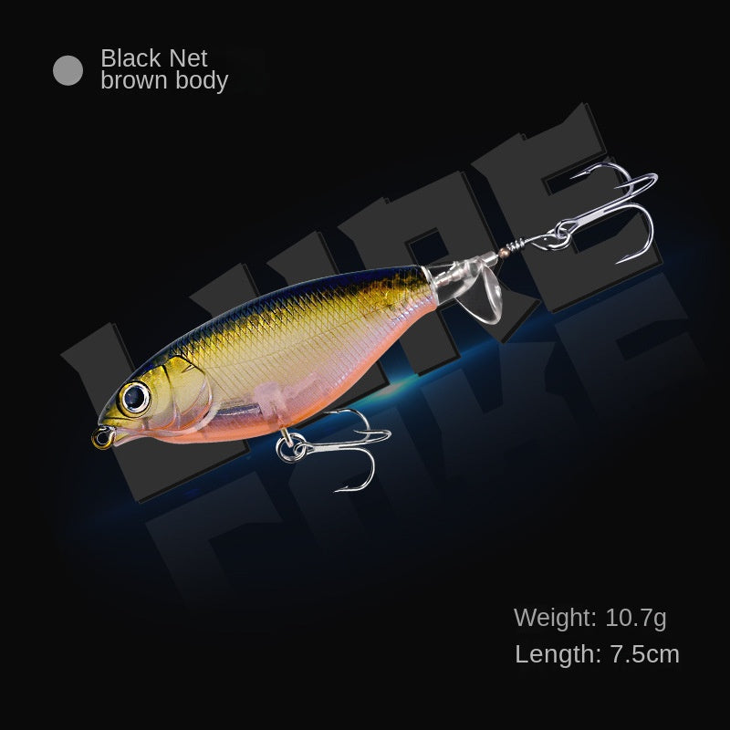 【2024】Pește fals plutitor de suprafață cu lansare lungă. Apă dulce Dual Purpose VIB False Fishing Lure elice