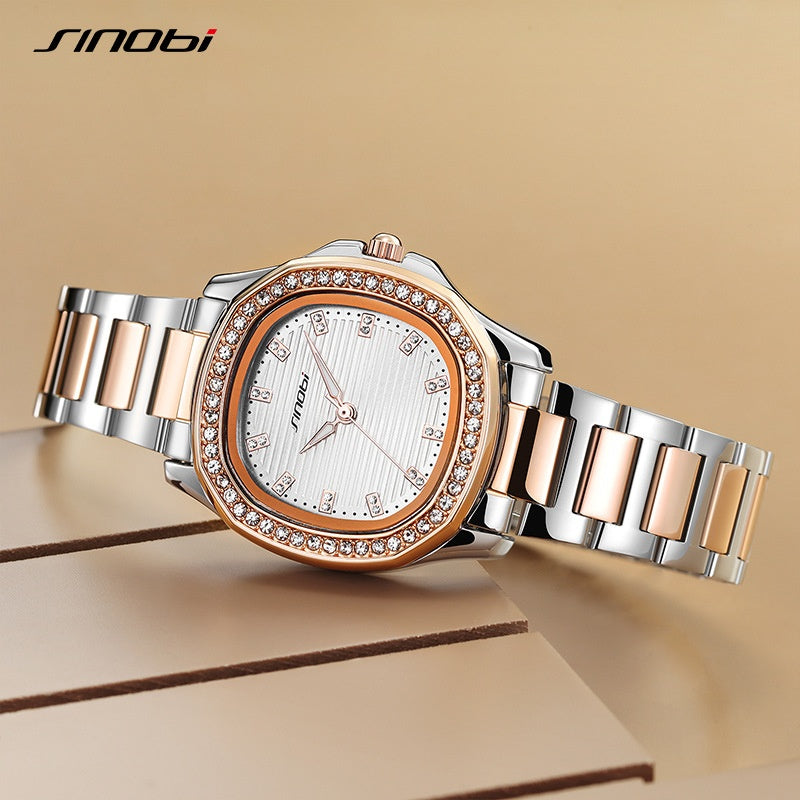 【2024】Waterproof Nautilus Diamonds Quartz Watch Premium, lux, modă, temperament Ceasuri pentru femei