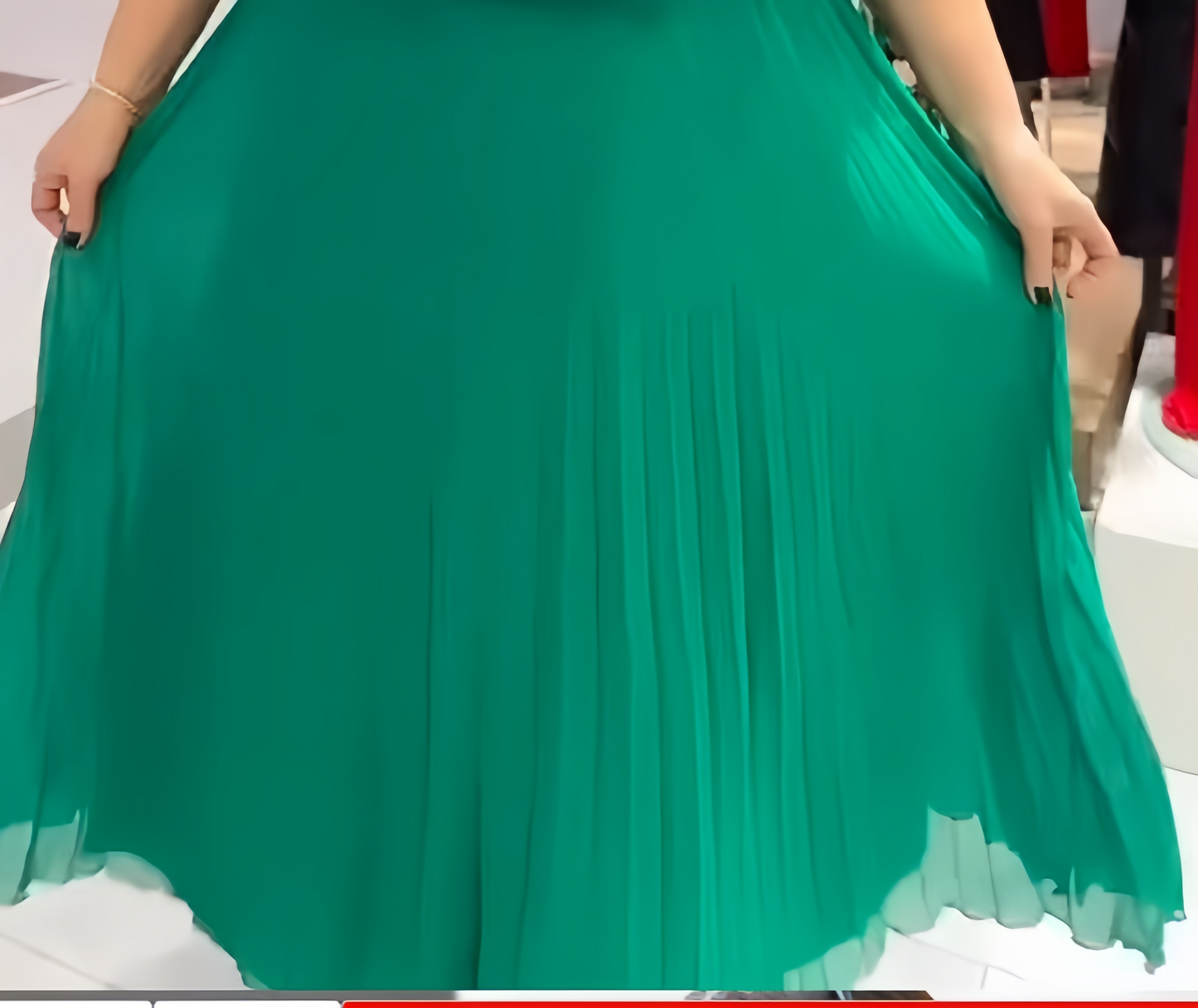【2024-S-5XL】Modă nouă, rochie de culoare solidă de dimensiuni mari, gât rotund mânecă cinci sferturi fustă de lungime medie