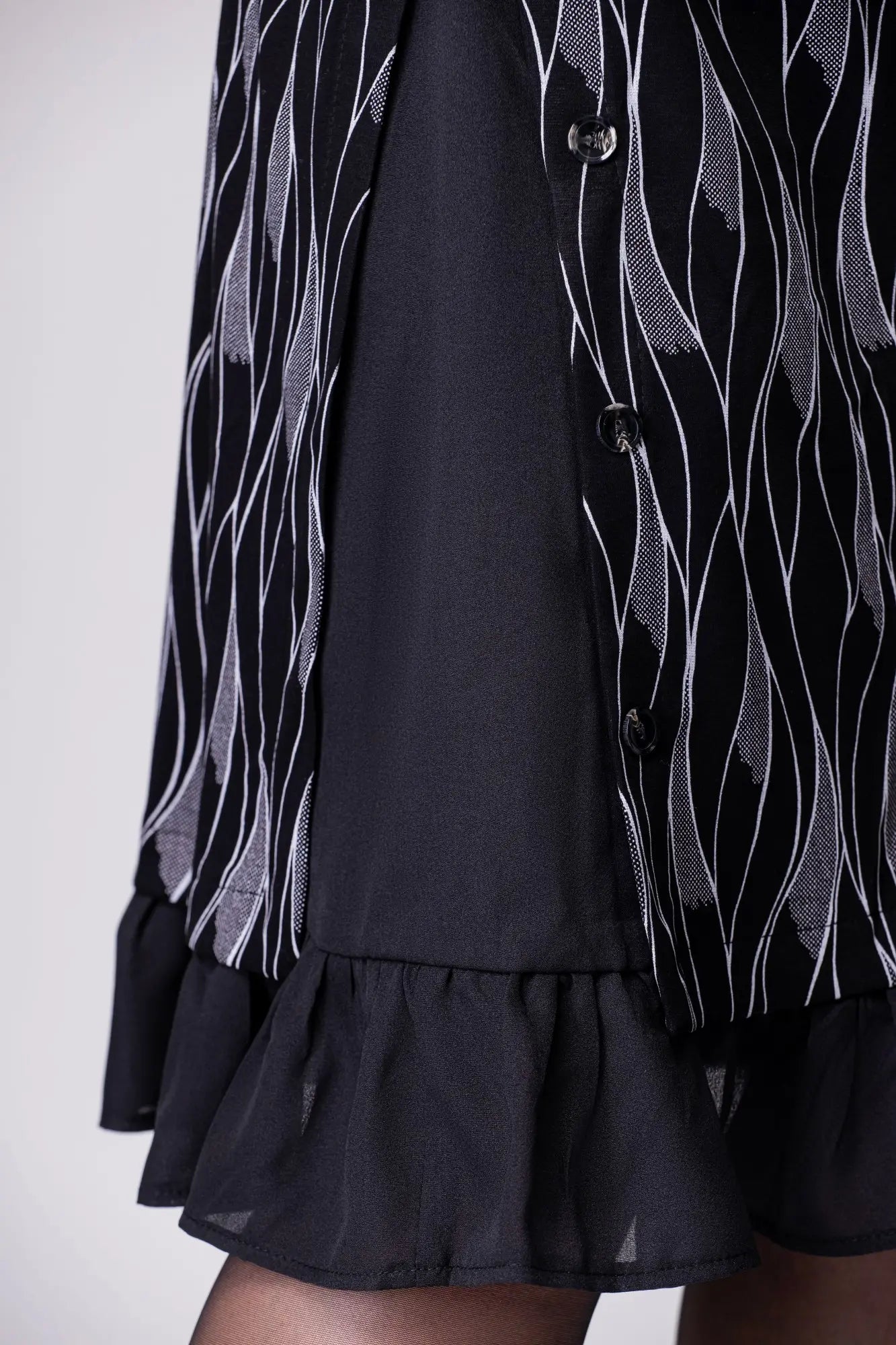 【2024-S-6XL】Rochie plus size din dantelă imprimată cu mânecă șapte sferturi