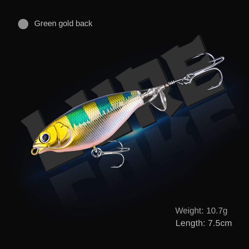 【2024】Pește fals plutitor de suprafață cu lansare lungă. Apă dulce Dual Purpose VIB False Fishing Lure elice