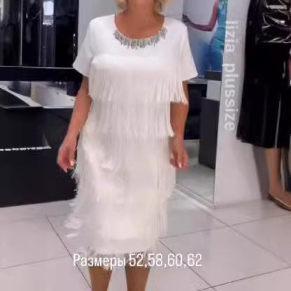 【S-5XL-2024】Noi rochii plisate de moda Fringe
