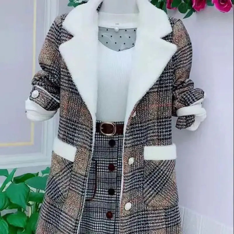 🔥🧥 【M-6XL】2024 modna wełniana kurtka z bawełny, pogrubionym kołnierzem