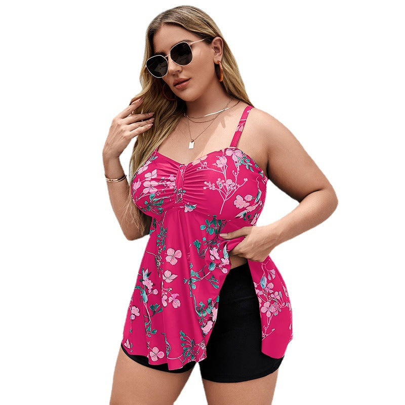 【XL-4XL-2024】Costum de baie nou supradimensionat imprimat split cu talie mare