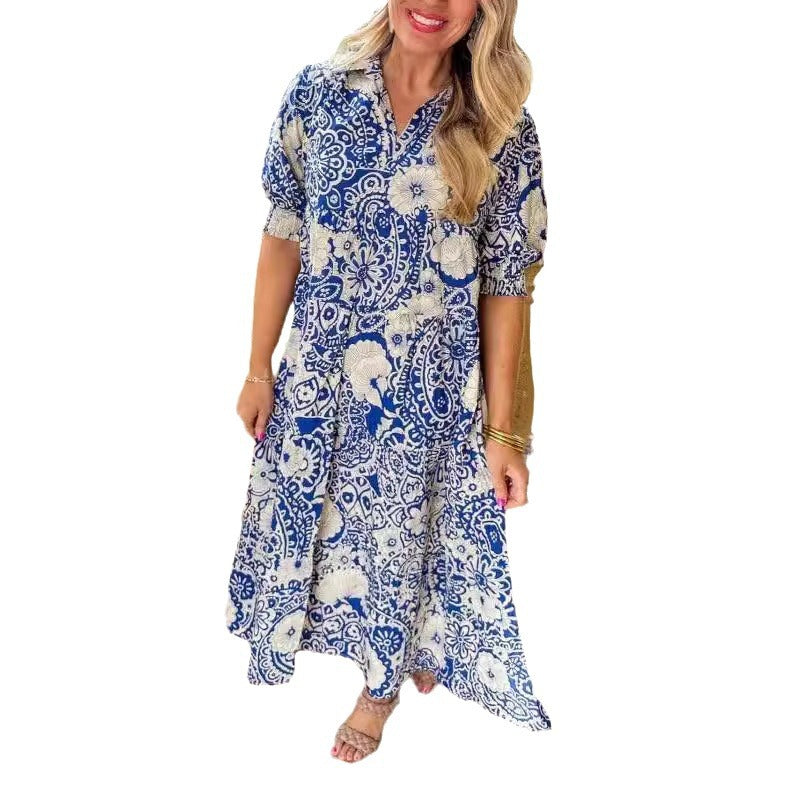 Temperament Commuter Shirt Long Dress