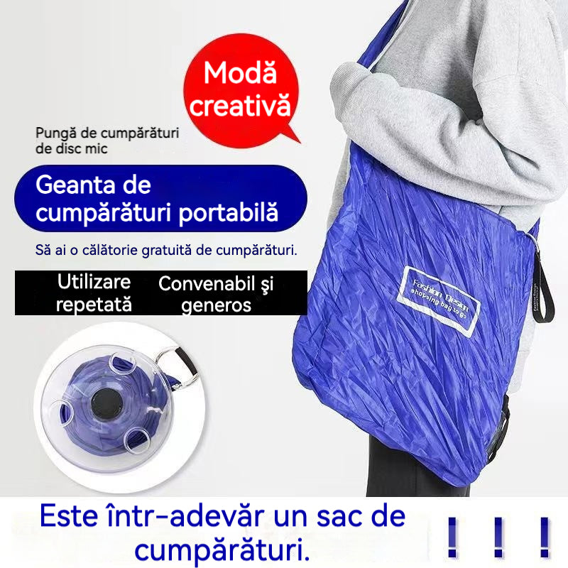【2024】Geantă de cumpărături pliabilă, reciclabilă, portabilă, geantă de depozitare multifuncțională