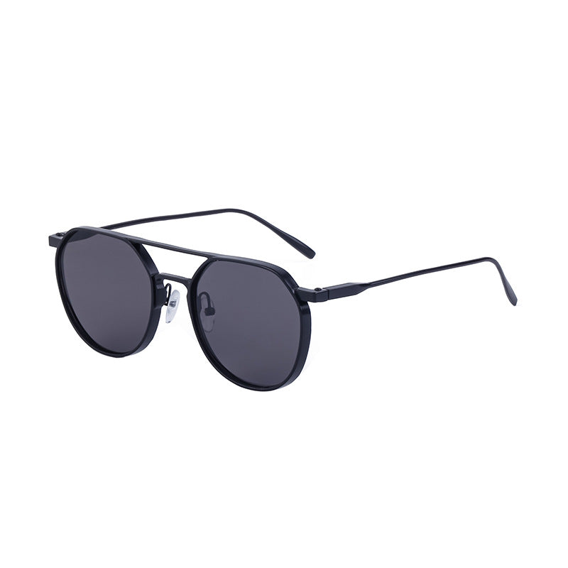 【2024】Ochelari de soare noi retro cu ramă ovală, ochelari de soare metalici pentru bărbați