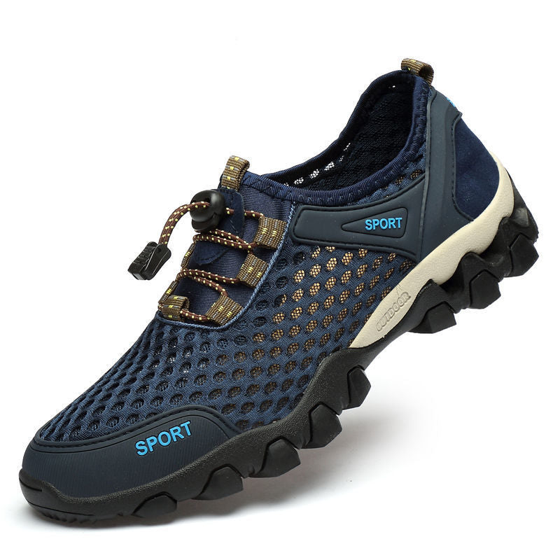 【2024-39-44】Mesh respirabil pantofi de sport, noua moda dantela-up rotund deget de la picior waders