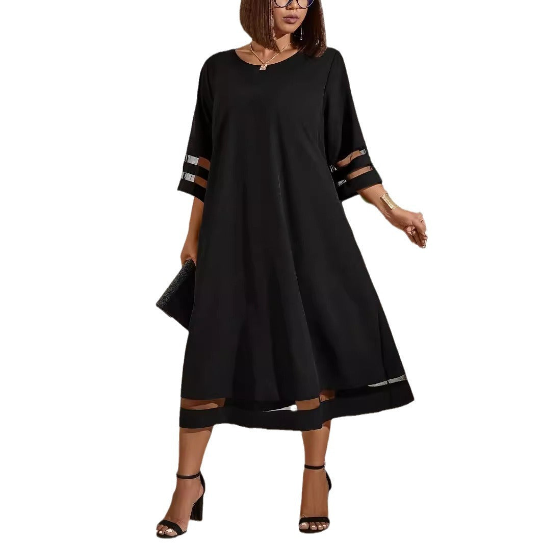 -50%OFF【L-4XL-2024】Rochii elegante de vară cu gât rotund și cusături noi