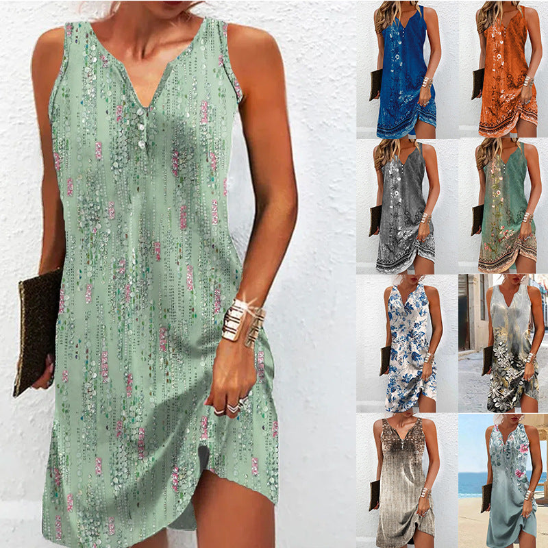 【S-3XL-2024】Vesta fierbinte pentru femei Vest rochie de moda Slim imprimare Skinny fusta lungă