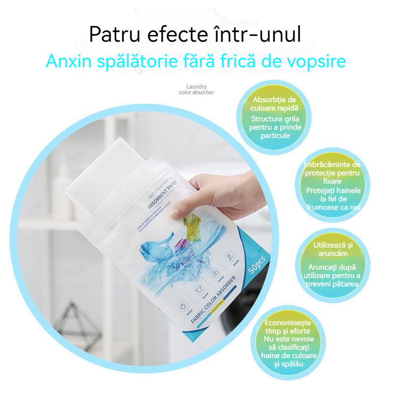 Tablete anticolor pentru rufe, tablete de absorbție a culorii pentru haine