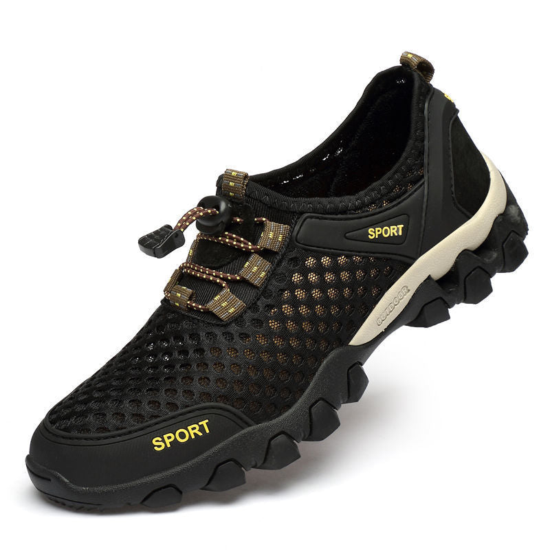 【2024-39-44】Mesh respirabil pantofi de sport, noua moda dantela-up rotund deget de la picior waders