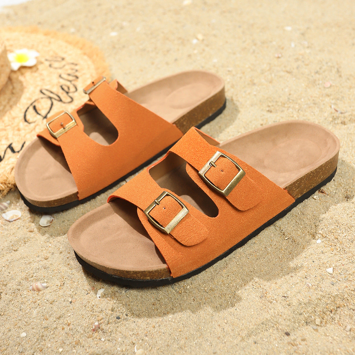 【36-43-2024】Vara nou fund plat casual sandale de plajă pentru femei