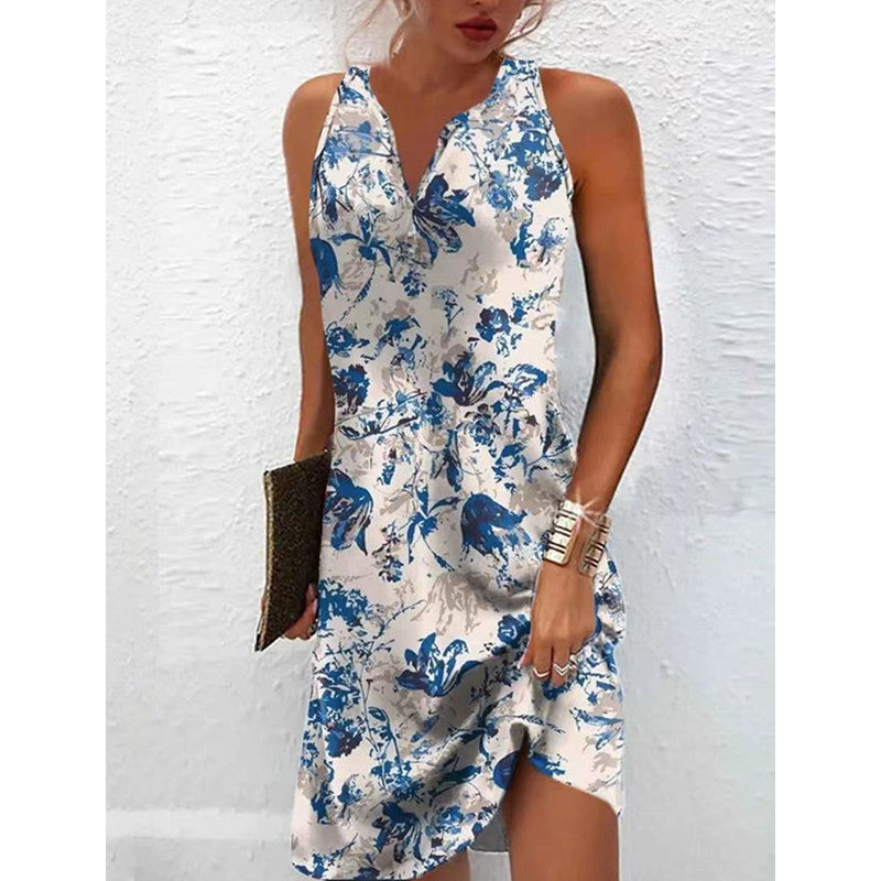 【S-3XL-2024】Vesta fierbinte pentru femei Vest rochie de moda Slim imprimare Skinny fusta lungă
