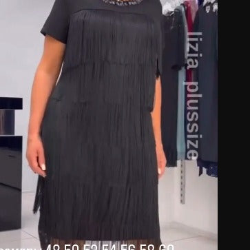 【S-5XL-2024】Noi rochii plisate de moda Fringe