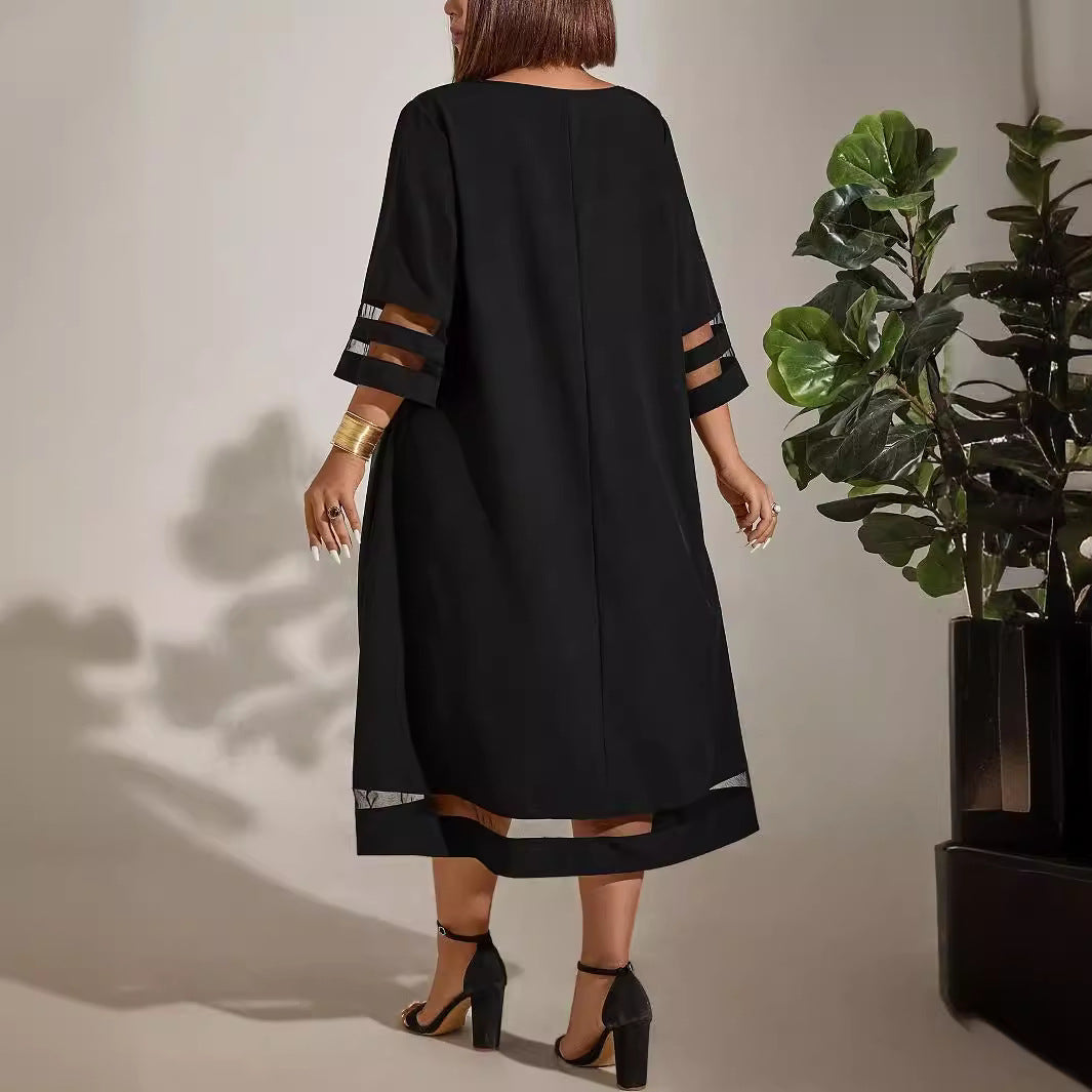 -50%OFF【L-4XL-2024】Rochii elegante de vară cu gât rotund și cusături noi