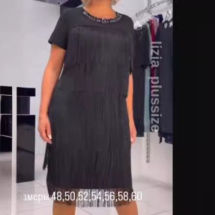 【S-5XL-2024】Noi rochii plisate de moda Fringe