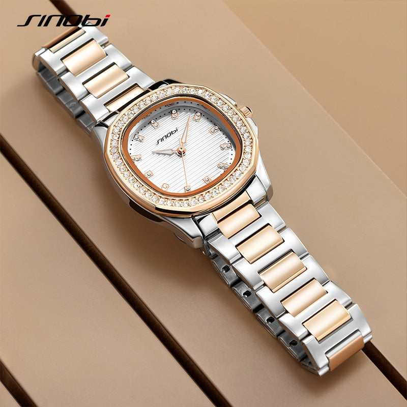 【2024】Waterproof Nautilus Diamonds Quartz Watch Premium, lux, modă, temperament Ceasuri pentru femei