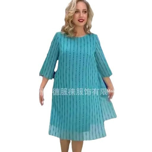 -50%OFF【S-5XL-2024】Rochii imprimate cu gât rotund de modă nouă