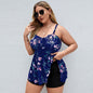 【XL-4XL-2024】Costum de baie nou supradimensionat imprimat split cu talie mare